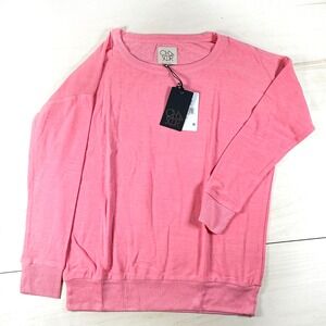 NWT Chaser Crew‎ Neck Knit Women's Size Medium Flamingo Lightweight Sweater